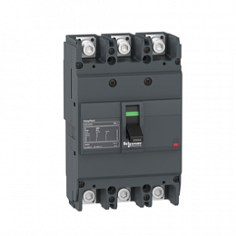 Термо-магнитный 3-х полюсный автомат 200А 25kA, подключение под шину Schneider Electric. Вид 1