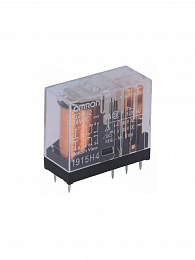G2R-2-SND 24VDC (S) Реле двухполюсное 2ПК, светодиодный индикатор и диод, 5А, 24В DC Omron. Вид 1