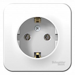 Розетка тройная с заземлением без шторок, О/У 16А, 250В (белый) Blanca Systeme Electric. Вид 1