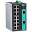 16-портовый неуправляемый коммутатор 10/100 BaseT(X) Ethernet MOXA. Вид 1.