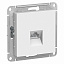 Розетка компьютерная RJ45, кат.5Е, механизм (белый) Atlas Design Systeme Electric. Вид 1.