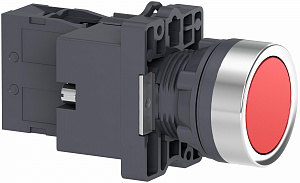 Кнопка красная с подсветкой СLED,220В 1НЗ Schneider Electric. Вид 1