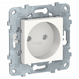 Розетка без заземления, со шторками, винт. зажим, 16 а, 250 в (белый) Unica New Schneider Electric. Вид 1
