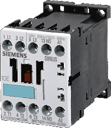 Контактор 3-пол., AC-3, 4 кВт/ 400 V, 1 НO AC, 220V 50/60ГЦ, типоразмер S00  Siemens. Вид 1