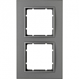 Рамка 2-постовая (алюминиевый) B.7 Berker. Вид 1
