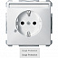 Розетка с заземлением, со шторками, с защ. от перенапр.+над Merten Schneider Electric. Вид 1.