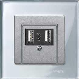 Рамка 1-постовая, sm (стекло алмаз) Merten M-Elegance Schneider Electric. Вид 1