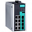 12-портовый управляемый коммутатор: 8х10/100/1000 BaseT(X) Ethernet, 4х100/1000 SFP, -10...+60С MOXA. Вид 1.