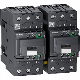3р реверсивный контактор everlink ac3 440в 80a, катушка упр. 100-250в ac/dc Schneider Electric. Вид 1