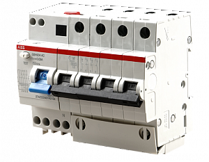 GSH204 C6 AC30 Дифф. автомат 4-полюсный, 6A, 30mA, тип АC, 6kA (хар-ка C) ABB. Вид 1