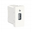 Розетка USB, 5 В/1000 мА, 1 модуль (белый) Unica Modular Schneider Electric. Вид 1.
