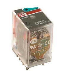 CR-M024DC2L Реле 2ПК 12А 24B DC, со светодиодом ABB. Вид 1
