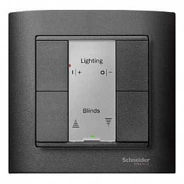 SM,2 кнопочный выключатель PLUS, Антрацит Schneider Electric. Вид 1