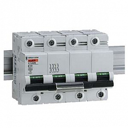 C120H 4P 80A Автоматический выключатель 4-полюсный, 80А, 15кА (хар-ка C) Schneider Electric. Вид 1