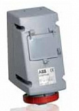 432 RPR6W Розетка c УЗО в боксе 32A, 3P+N+E, IP67 ABB