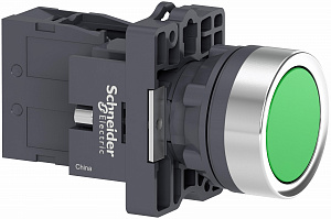 Кнопка зелёнаяс фиксацией 1НО Schneider Electric. Вид 1