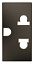 N2138 AN Механизм розетки EU/US стандарта, серия Zenit, 1-мод., антрацит ABB. Вид 1.