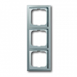 1723-866K Рамка 3-постовая (сталь) pure/сталь ABB. Вид 1