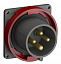 Вилка с прямым фланцем easy&safe 332ebu6w,32a,3p+e,ip67,6ч ABB. Вид 1.