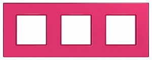 Рамка 3-постовая (малина) Unica Quadro Schneider Electric. Вид 1