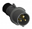 Вилка кабельная easy&safe 216ep12,16а,2p+e,ip44,12ч ABB. Вид 1.