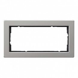 Рамка 2-постовая (сталь) E2 Gira. Вид 1