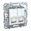 Розетка компьютерная 2хRJ45 кат.5Е с полем для надписи (белый) Unica Schneider Electric. Вид 1.