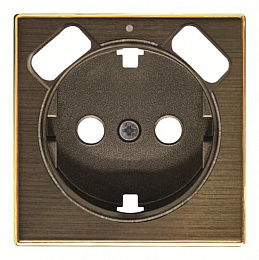 8588.3 OE Накладка для розетки SCHUKO с 2хUSB ЗУ, арт.8188.3, серия SKY, античная латунь ABB. Вид 1