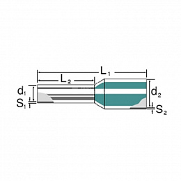 H6,0/26 SW наконечник втулочный, изолированный, 6мм (чёрный) Weidmuller. Вид 1