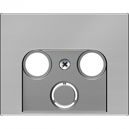 Накладка для антенной розетки 2 и 3 отверстия (нержавеющая сталь) K.1 Berker. Вид 1