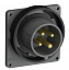 Вилка с прямым фланцем easy&safe 316ebu5w,16a,3p+e,ip67,5ч ABB. Вид 1.