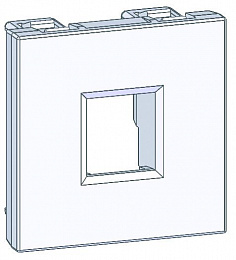 Лицевая плата 2мод 1xkeystone (RAL9003) W45 Systeme Electric. Вид 1