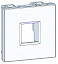 Лицевая плата 2мод 1xkeystone (RAL9003) W45 Systeme Electric. Вид 1.