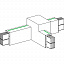 секция тройниковая на ребро Schneider Electric. Вид 1.