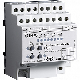 Уст-во управ жал-и 4-кан, 24V DC KNX//EIB REG Gira. Вид 1