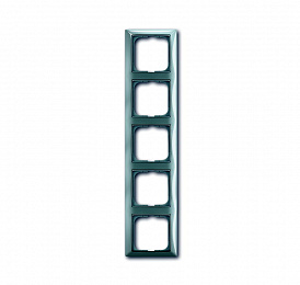 2515-98-507 Рамка 5-постовая с декоративной накладкой (бистро/голубой) Basic 55 ABB. Вид 1