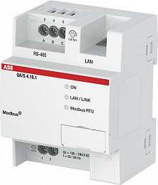 QA/S4.16.1 Модуль анализа энергопотребления, Modbus, на 16 счетчиков ABB. Вид 1