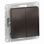 Переключатель 2-клавишный, сх.6/2, 10АХ, механизм (мокко) Atlas Design Systeme Electric. Вид 1.