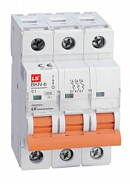BKN-b Автоматический выключатель 3-полюсный, 20А, 10kА (хар-ка C) LSis. Вид 1