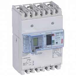 DPX3 160 Термо-магнитный 4-полюсный автомат с дифф. защитой 40А, 36kA Legrand. Вид 1