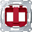 Плата опорная для модульного разъема, sm (красный) Merten Schneider Electric. Вид 1.