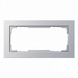 Рамка 2-постовая (алюминий) E2 Gira. Вид 1