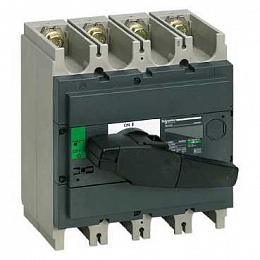 Выключатель-разъединитель Interpact INS320, 4P, 320А (с черной ручкой) Schneider Electric. Вид 1