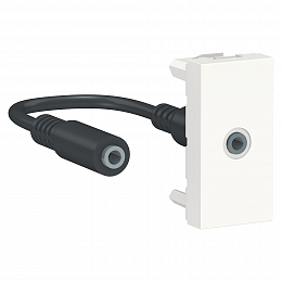 Розетка Minijack, 1 модуль, (белый) Unica Modular Schneider Electric. Вид 1
