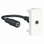 Розетка Minijack, 1 модуль, (белый) Unica Modular Schneider Electric. Вид 1.