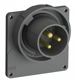 Вилка с прямым фланцем easy&safe 216ebu1w,16a,2p+e,ip67,1ч ABB. Вид 1