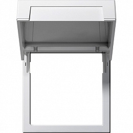 Монтажная рамка с крышкой (белый матовый) System 55 Gira. Вид 1