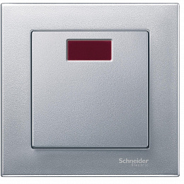 Накладка электронная нажим. с tele, (алюминий) Merten Schneider Electric. Вид 1