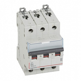 DX3 Автоматический выключатель 3-полюсный 6A 10kA (хар-каB) Legrand. Вид 1