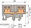M2,5/6.4G.1 Клеммник винтовой до 2.5 мм²  TYCO. Вид 2.